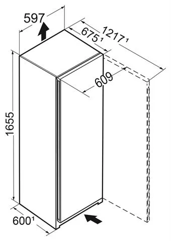 LIEBHERR FNe5006, 238 liter, 165 cm hoog