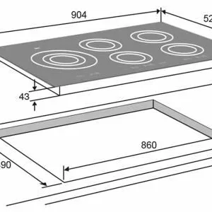Atag HI9271M 90 cm breed 5-pits, 3 fasen