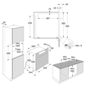 PELGRIM OP560RVS 60cm. OVEN, PYROLYSE