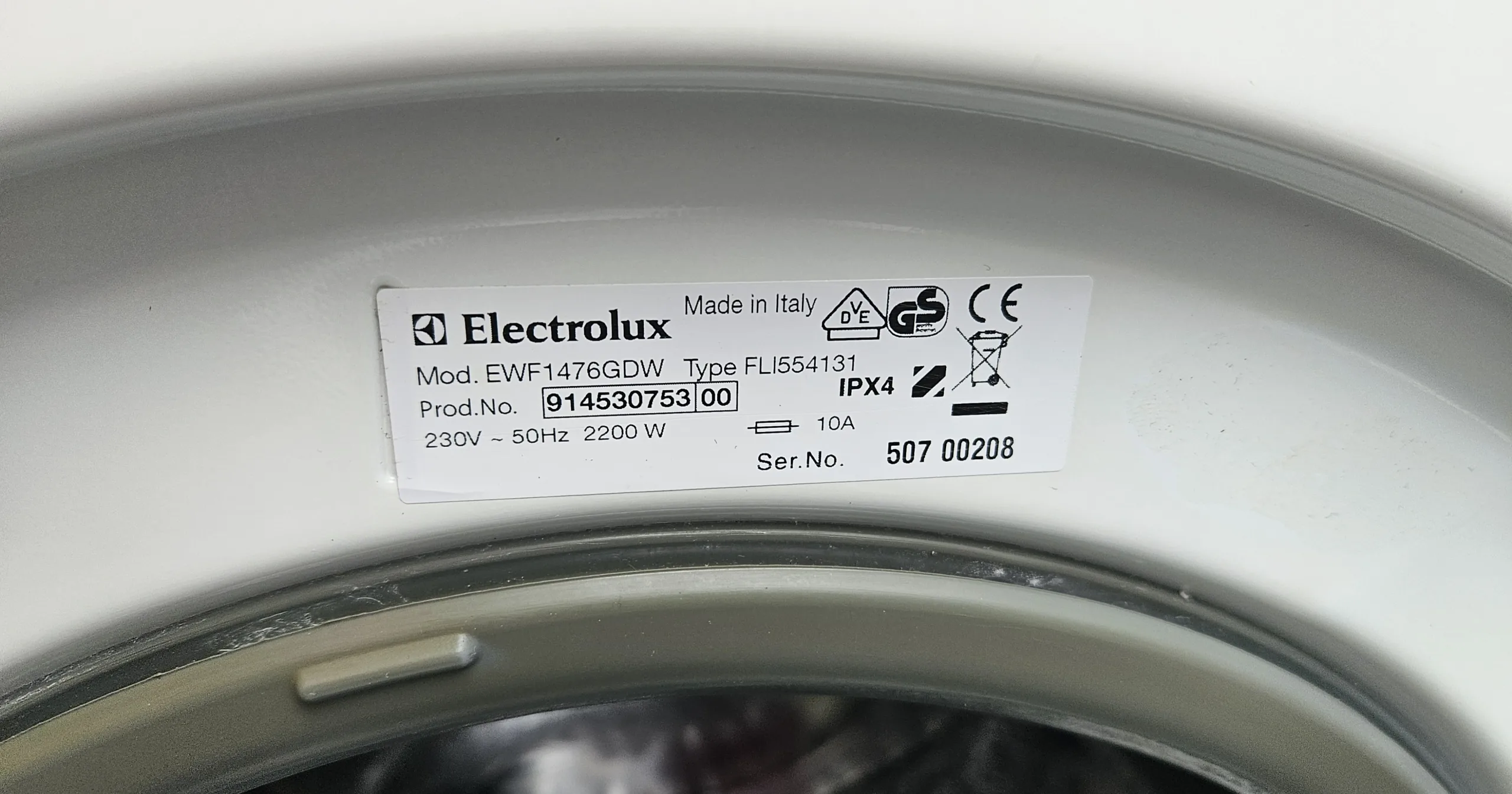 Electrolux EWF1476GDW, 7 kg. 1400 toeren - Afbeelding 3
