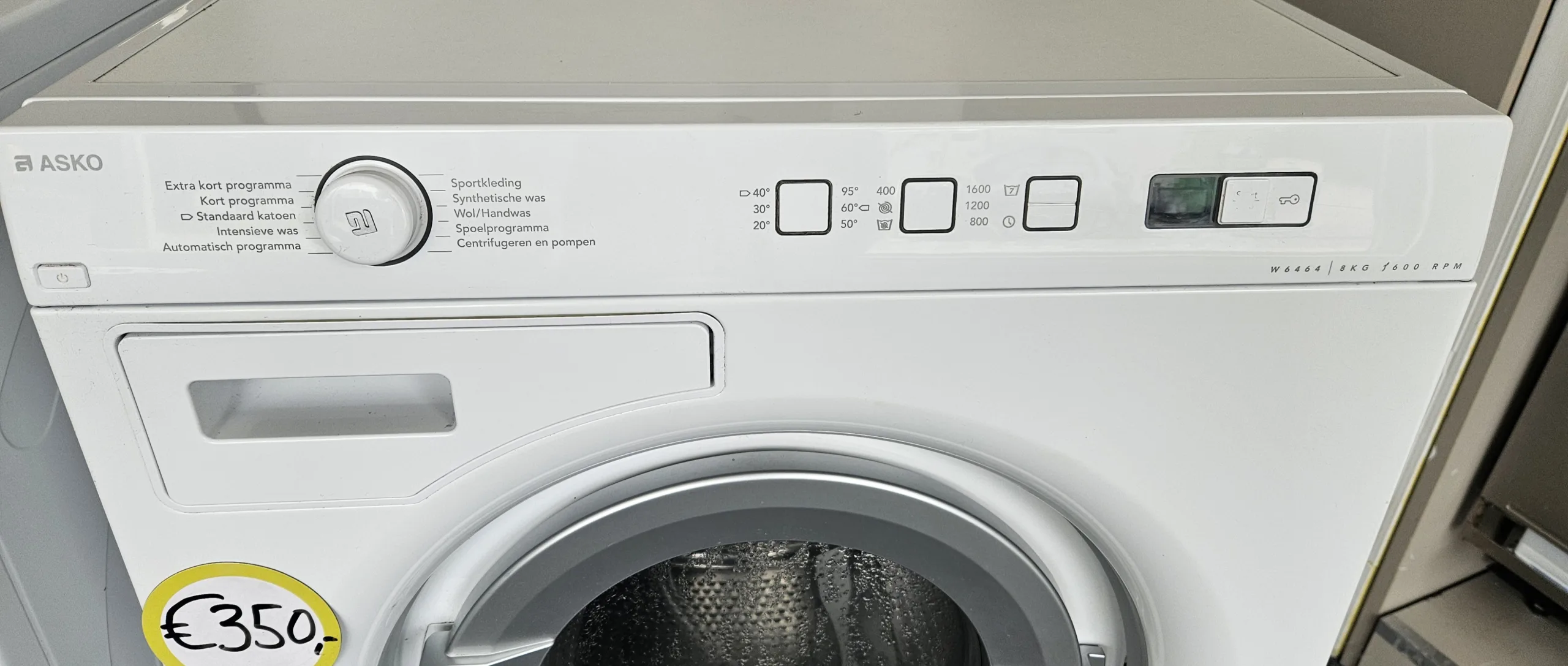Asko W6464, 8kg. 1600 toeren - Afbeelding 2