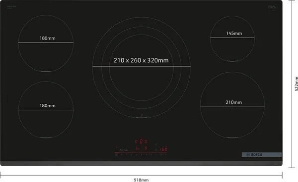 Bosch PIV931HC1E, 90 cm breed, 5-pits