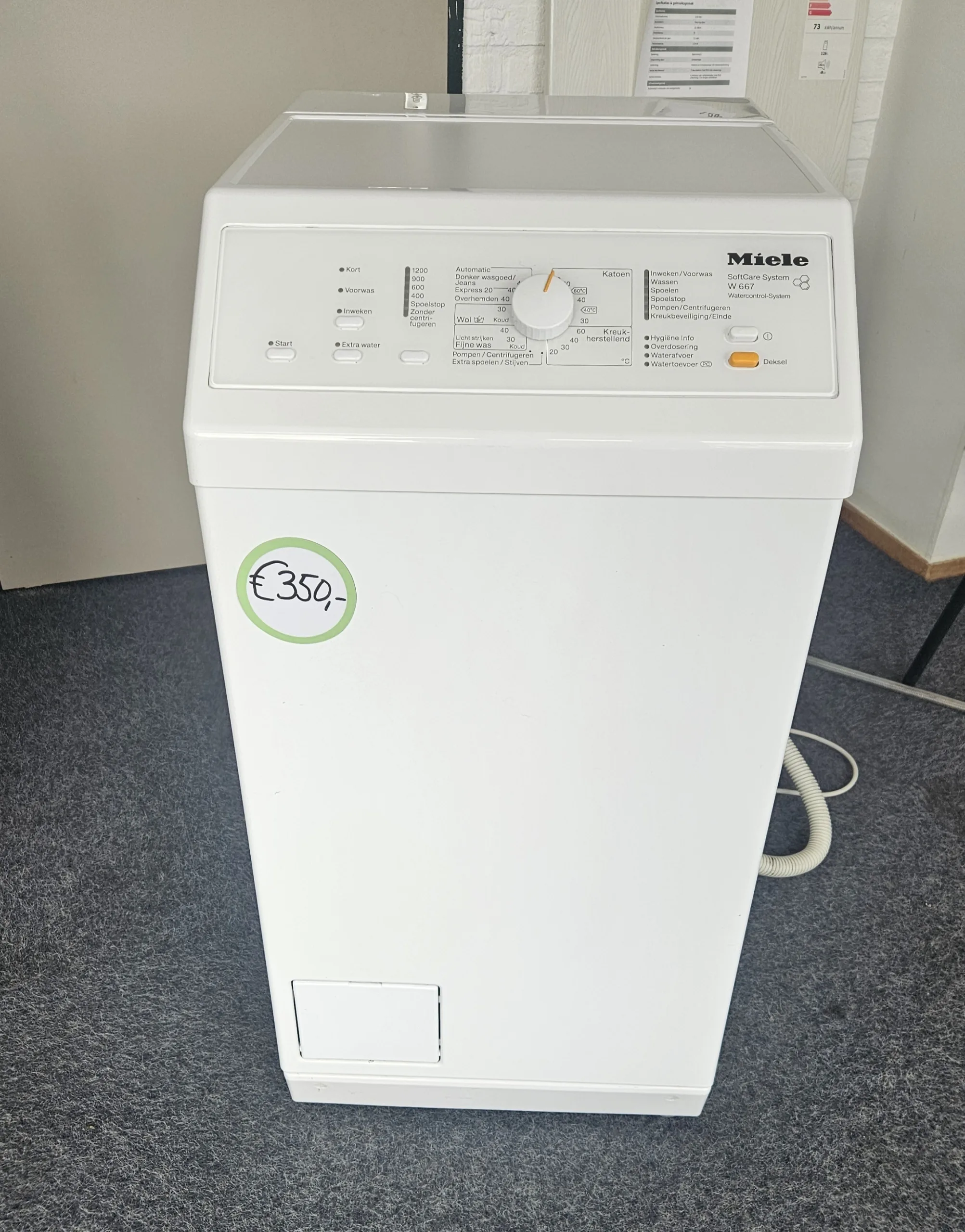Miele W667WCS bovenlader! 6 kg inhoud 1200 toeren